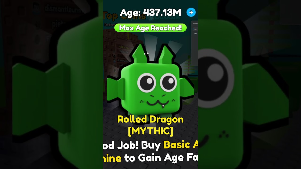🔥 +1 AGE EVERY CLICK SCRIPT | COINS LOOP, AGE LOOP, AUTO REBIRTH, GET BEST PET (PASTEBIN)  #roblox
