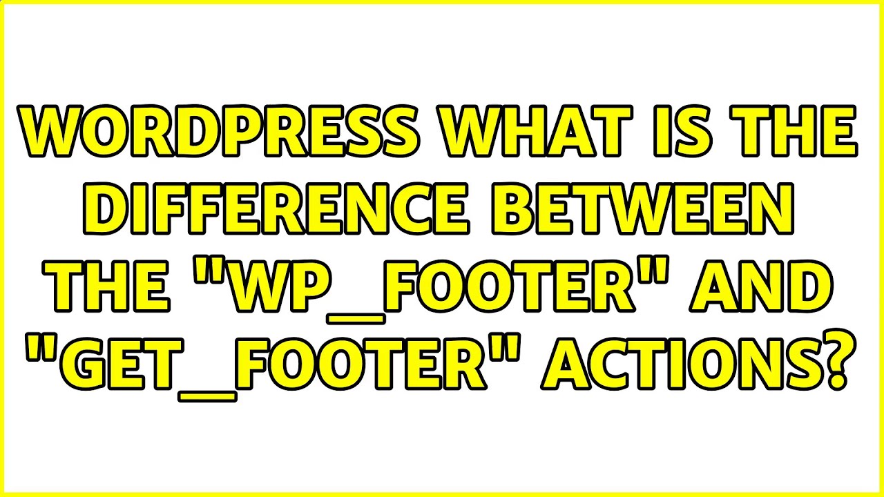 Wordpress: What is the difference between the 