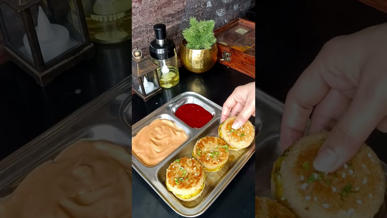 बची हुई रोटी से बनाया healthy बर्गर 