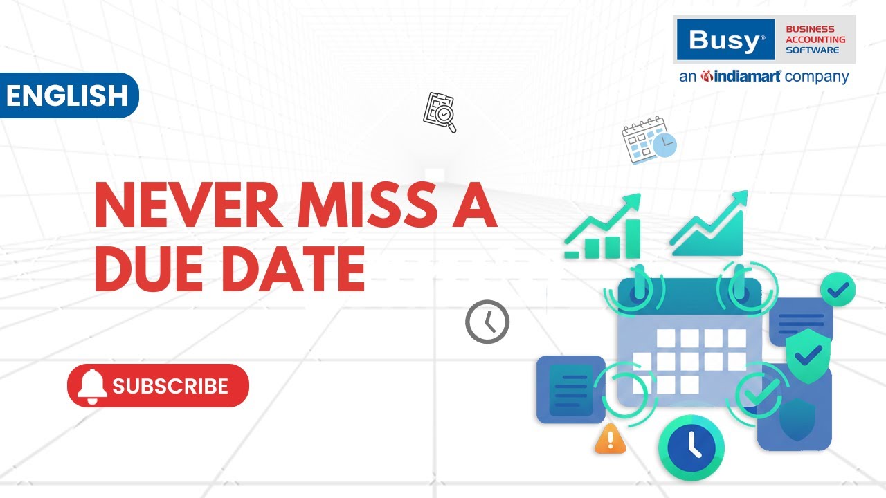 Track Receivables, Payables & Due Dates | BUSY 21 | Outstanding Management | English