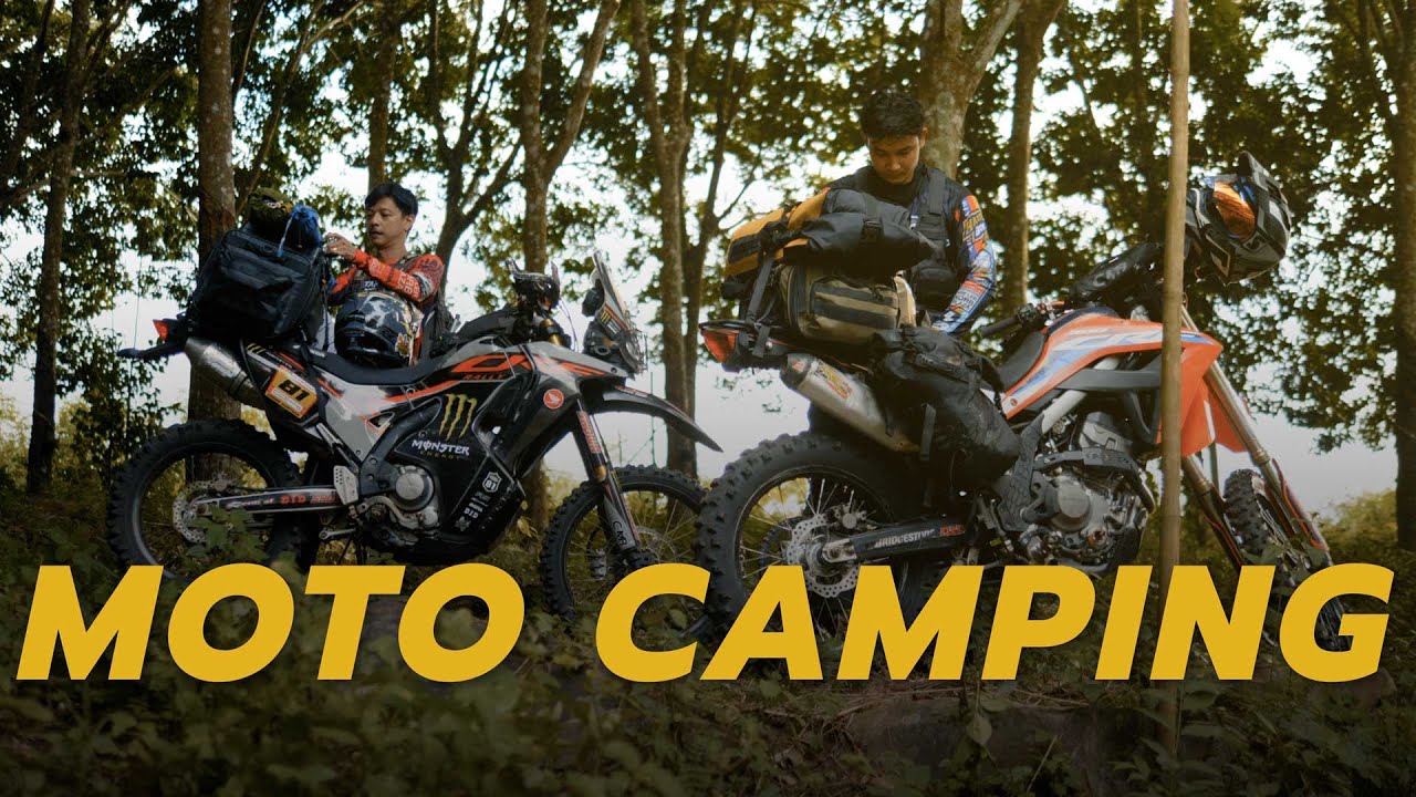 Moto camping in THAILAND | on Honda CRF | ASMR | 4K.