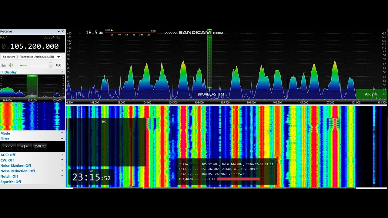 [tropo] 105,2 - Radio Vitebsk, Sianno, Belarus, 377 km, ID, 5th February, 2026