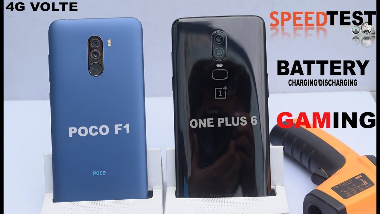 Poco F1 vs One Plus 6 - # Speed #Battery Drain /charging #Gaming#Internet