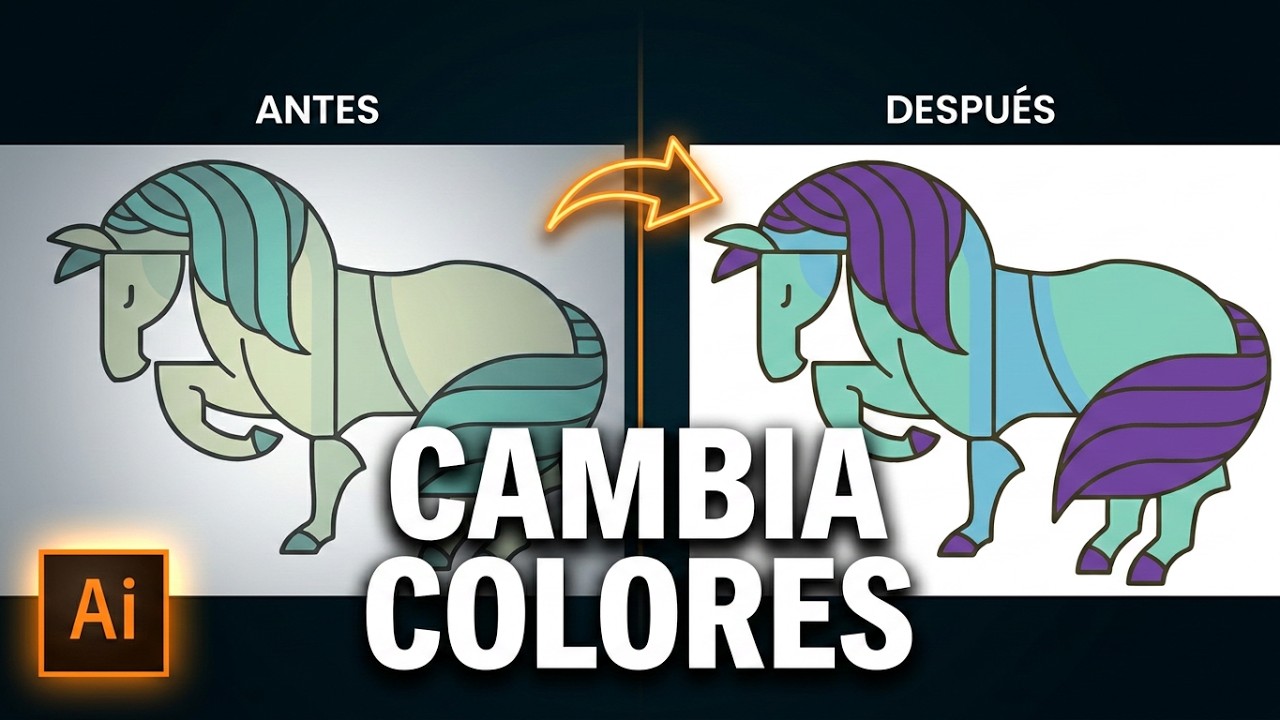 Volver a colorear dibujo en Illustrator 2023 🎨