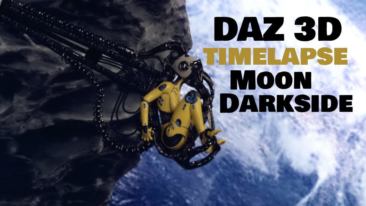 DAZ 3D (Moon - Darkside) timelapse