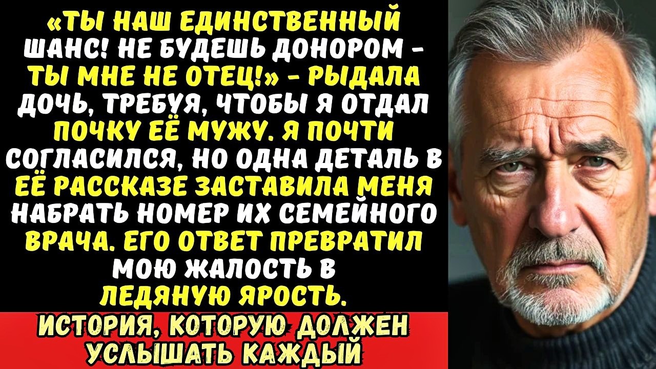 «Отдай почку моему мужу или прокляну!» — требовала дочь. Но я позвонил её лечащему врачу.