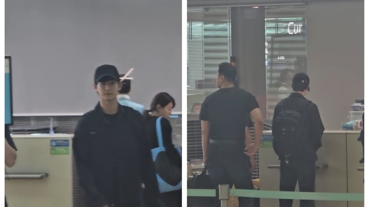 Kim Soohyun  김수현 checking in at Incheon Airport 7-27-2024