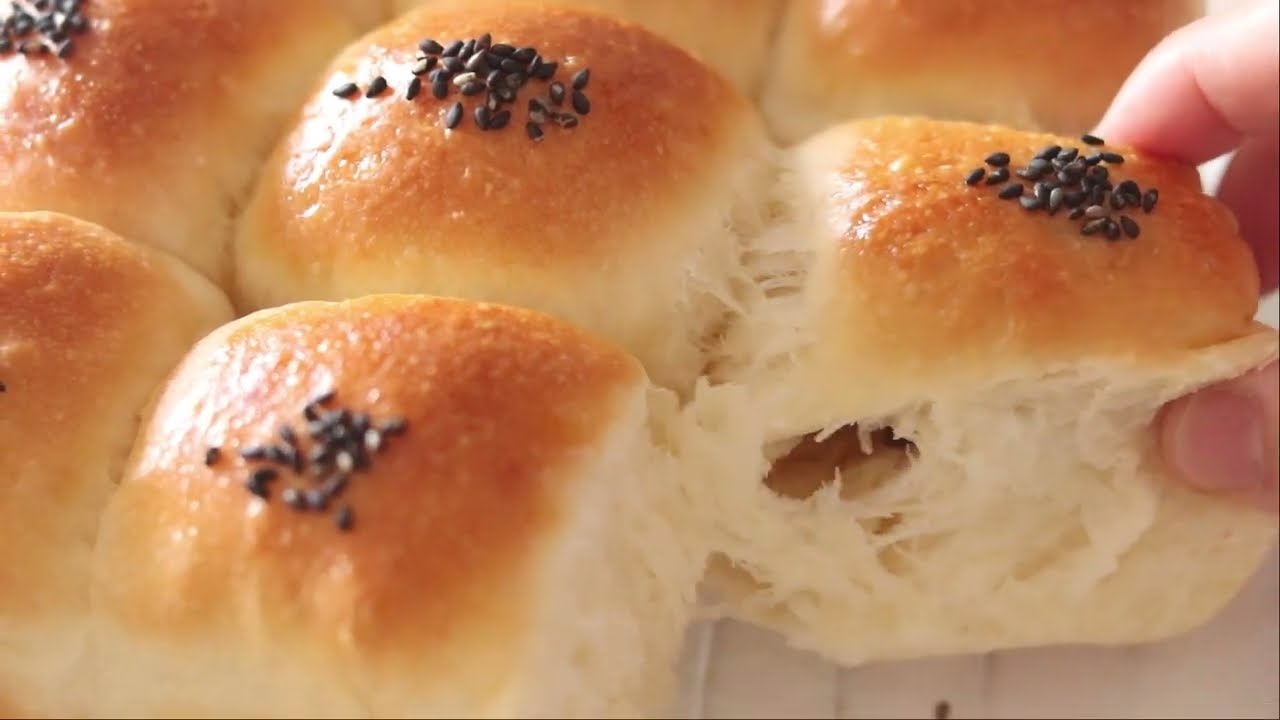 【こねない！】ふわふわやわらか♡ちぎりあんぱんの作り方／Anpan(Japanese sweet red bean bun)recipe【Noｰ Nead】