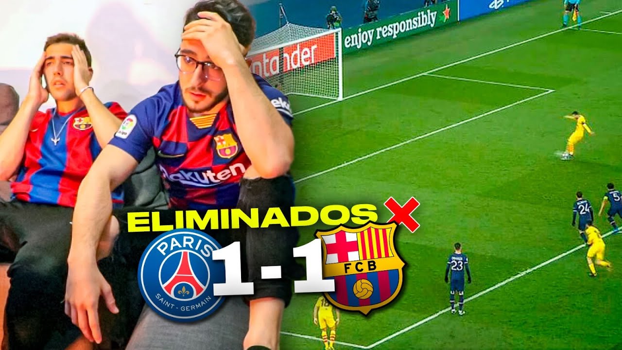 HINCHAS del BARÇA REACCIONAN a PSG 1-1 BARÇA... ELIMINADOS DE CHAMPIONS!!