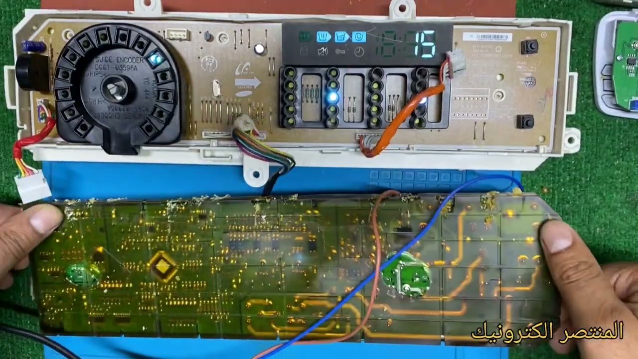 عطل مخفي في كارت الكترونيك تابع الشرح وطريقه الإصلاح لاله غسل الملابس Samsung DC41-00203b