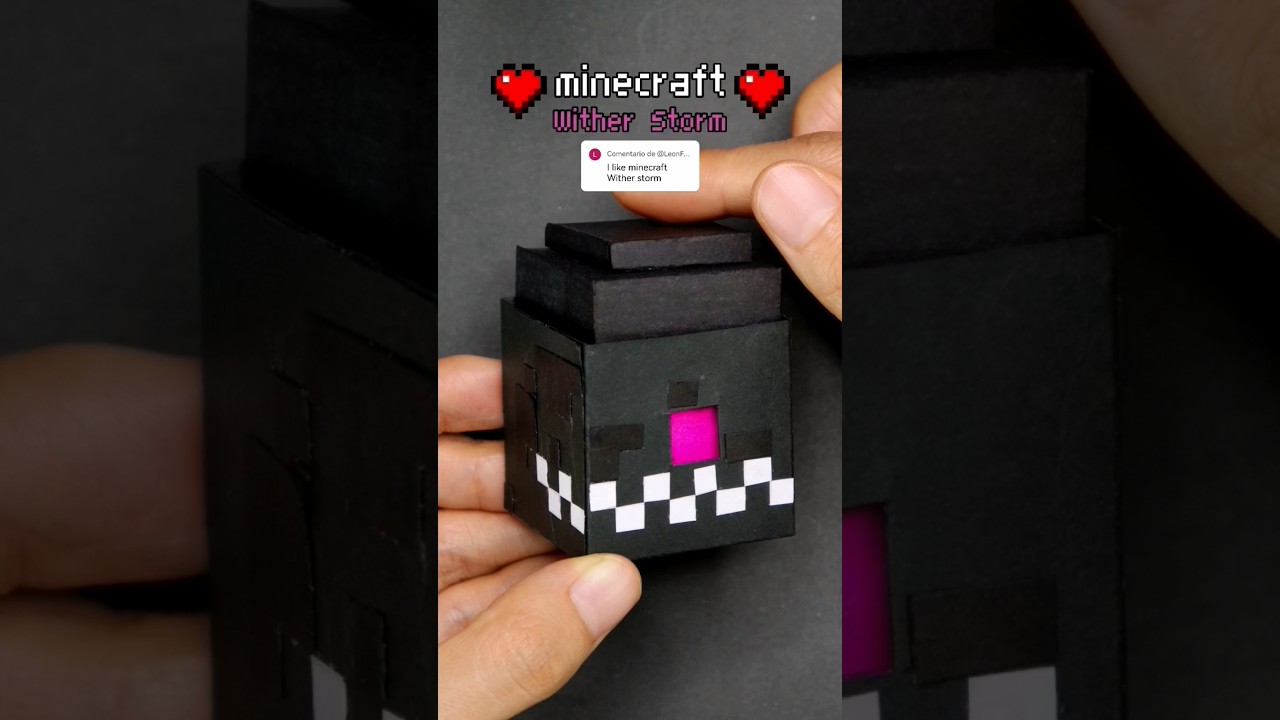 Paper Minecraft Wither Storm Comes to Life with Blinking Eyes😉| #minecraft  #MinecraftMovie #paper