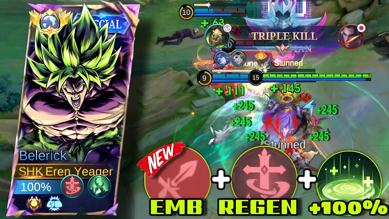 BELERICK NEW META FIGHTER EMBLEM IS HERE!!🤯🔥 ( 100% LIFESTEAL H&Agrave;CK! ) - BELERICK BEST BUILD 2026🔥
