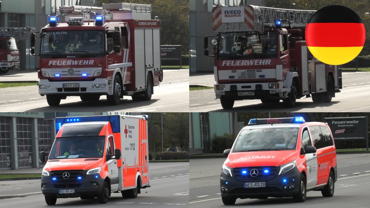 Einsatzfahrten Feuerwehr und Rettungsdienst in Kamp-Lintfort am 29-10-2022