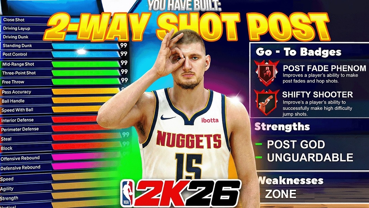BEST POST SCORING SHOT CREATOR BUILD in NBA 2K26 - LEGEND SHOOTING & FINISHING! BEST CENTER BUILD