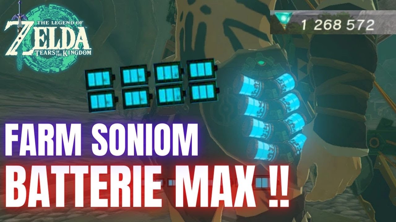 SPOT FARM SONIUM 💥 COMMENT AVOIR RAPIDEMENT LA BATTERIE MAX !! GUIDE ZELDA TEARS OF THE KINGDOM