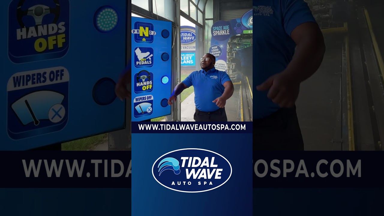 Впервые на автомойке? Посмотрите, как легко это сделать в автосалоне Tidal Wave Auto Spa 🌊