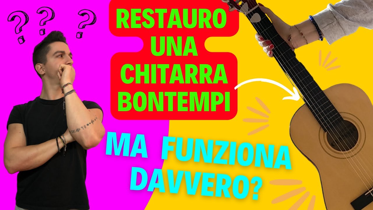 HO RESTAURATO LA CHITARRA DI ROSS!!! - Chitarra classica Bontempi - Tempo custom - ep.02