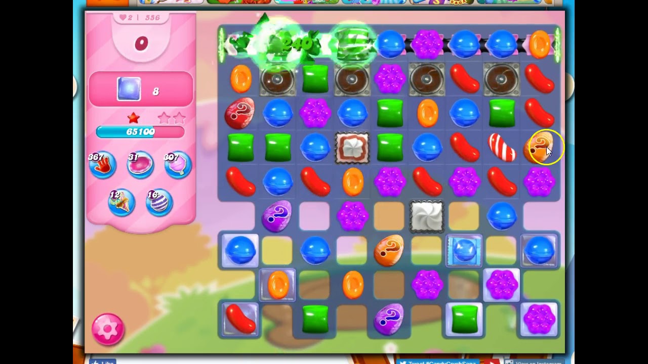 Candy Crush Level 556 Talkthrough, 18 Moves 0 Boosters