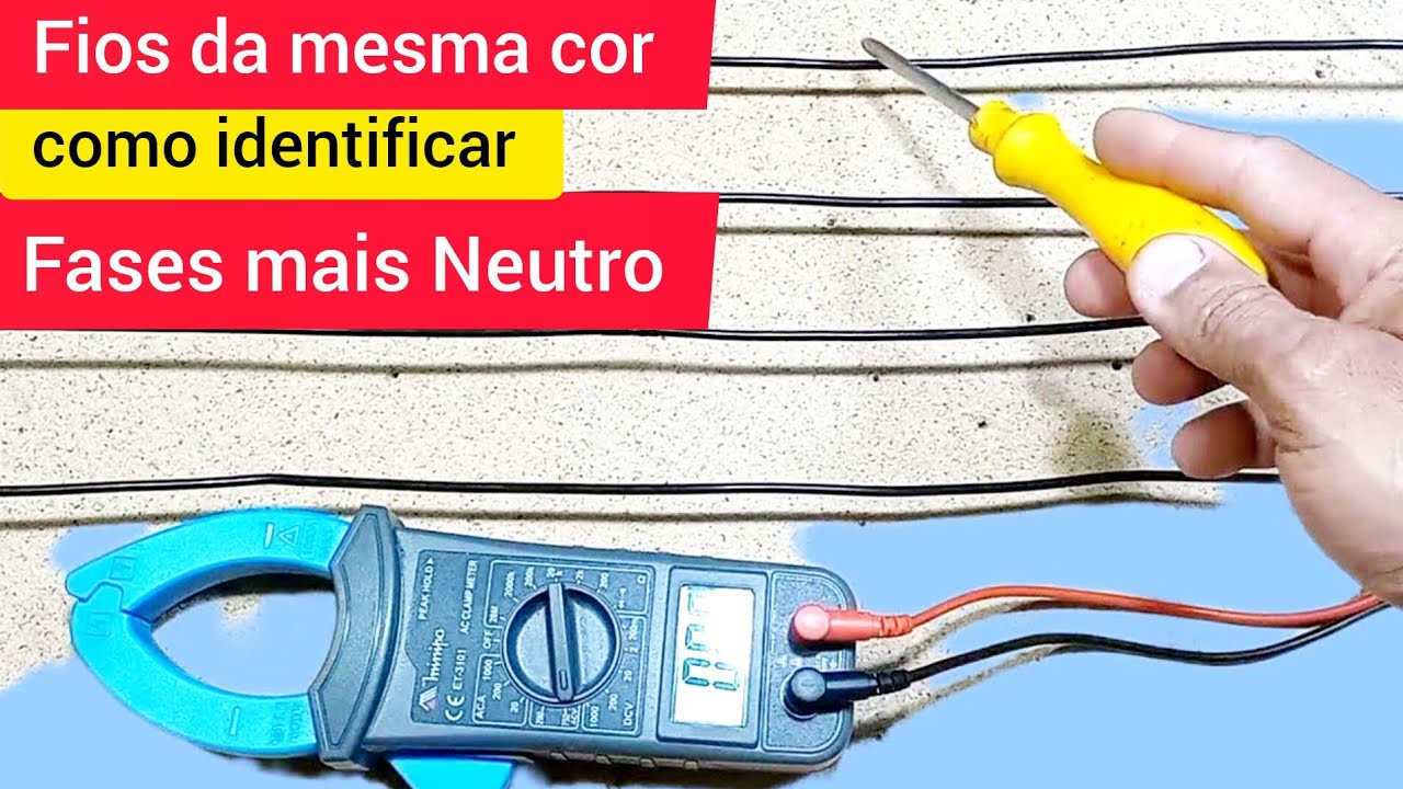 Como identificar as 3 fases mais o neutro de uma rede trifasica com alimentação em 220 volts