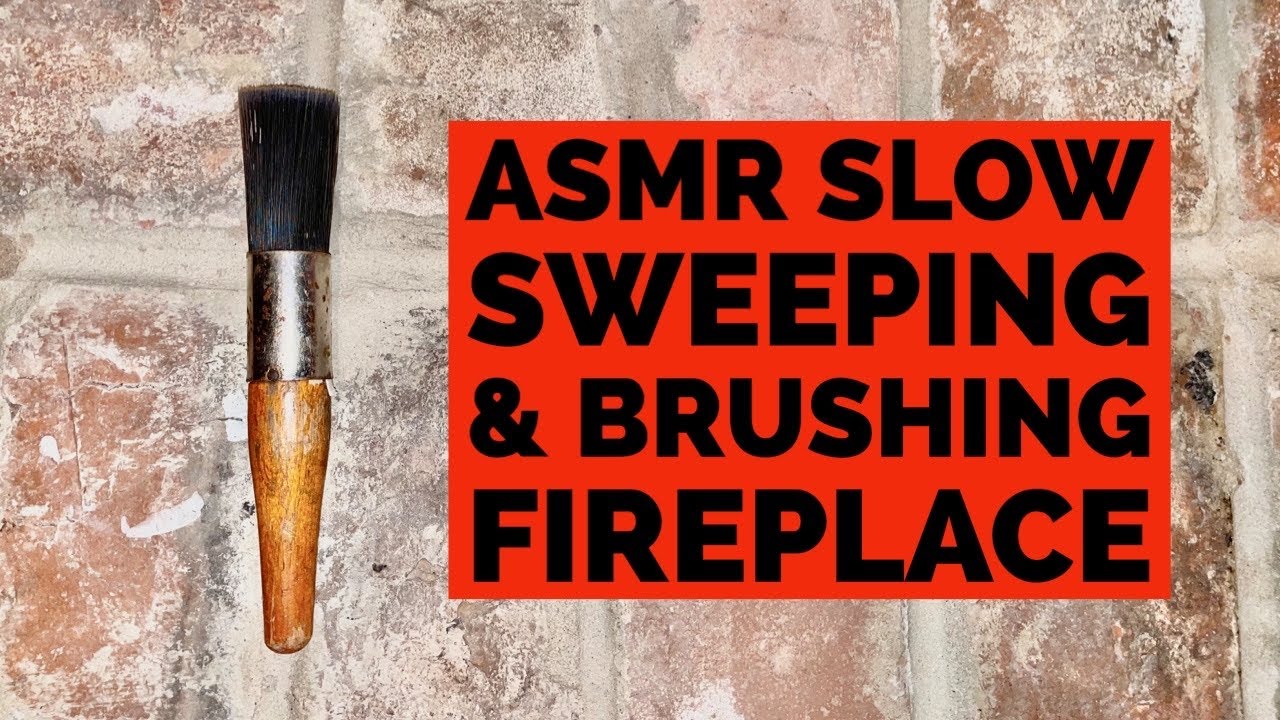 ASMR - Video #27 - Slow sweeping and brushing on brick fireplace