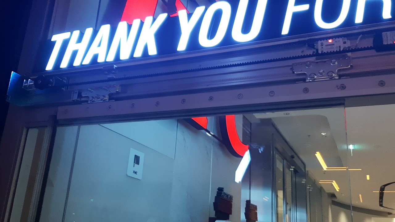 T.089 774 2669   Force Auto DOOR  ร้าน KFC @The PARQ คลองเตย งานชุดติดตั้งรางประตูออโต้