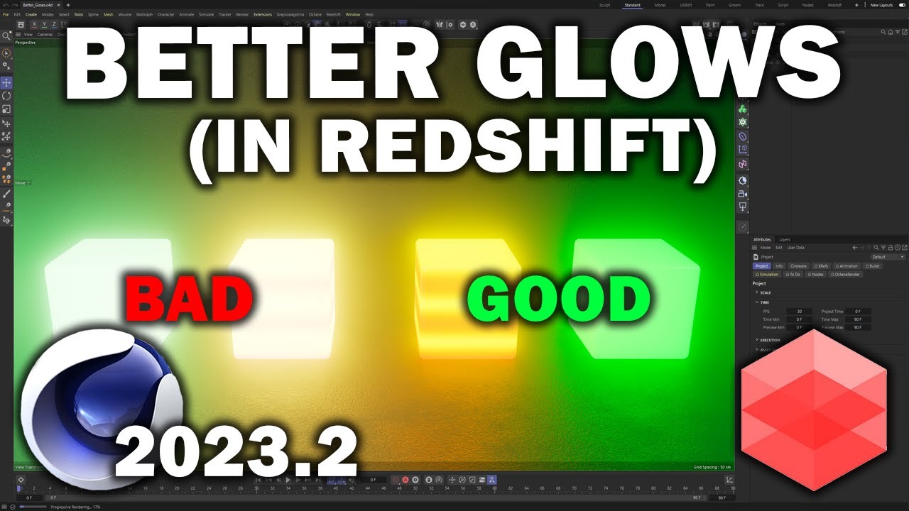 Cinema 4d 2023.2: улучшенные свечения/блум в Redshift