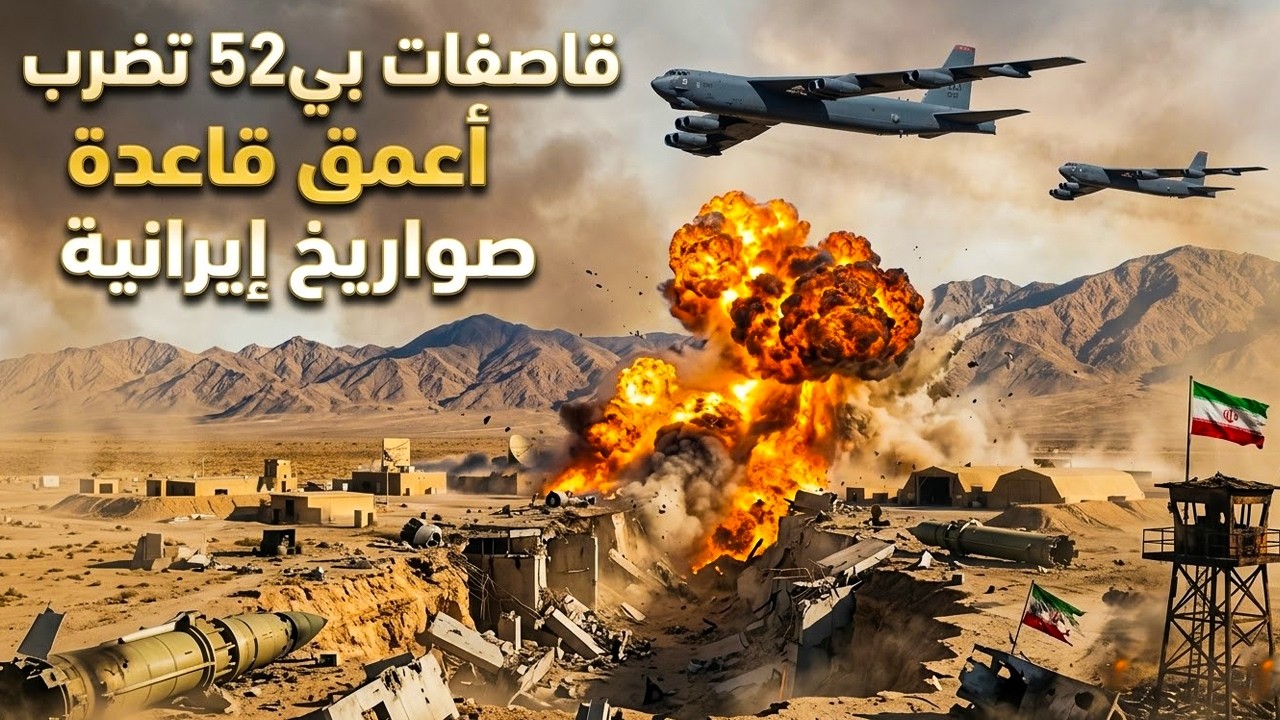 قاذفات U.S. B-52 تحدد موقع مدينة الصواريخ الإيرانية وتدمرها خلال 9 دقائق