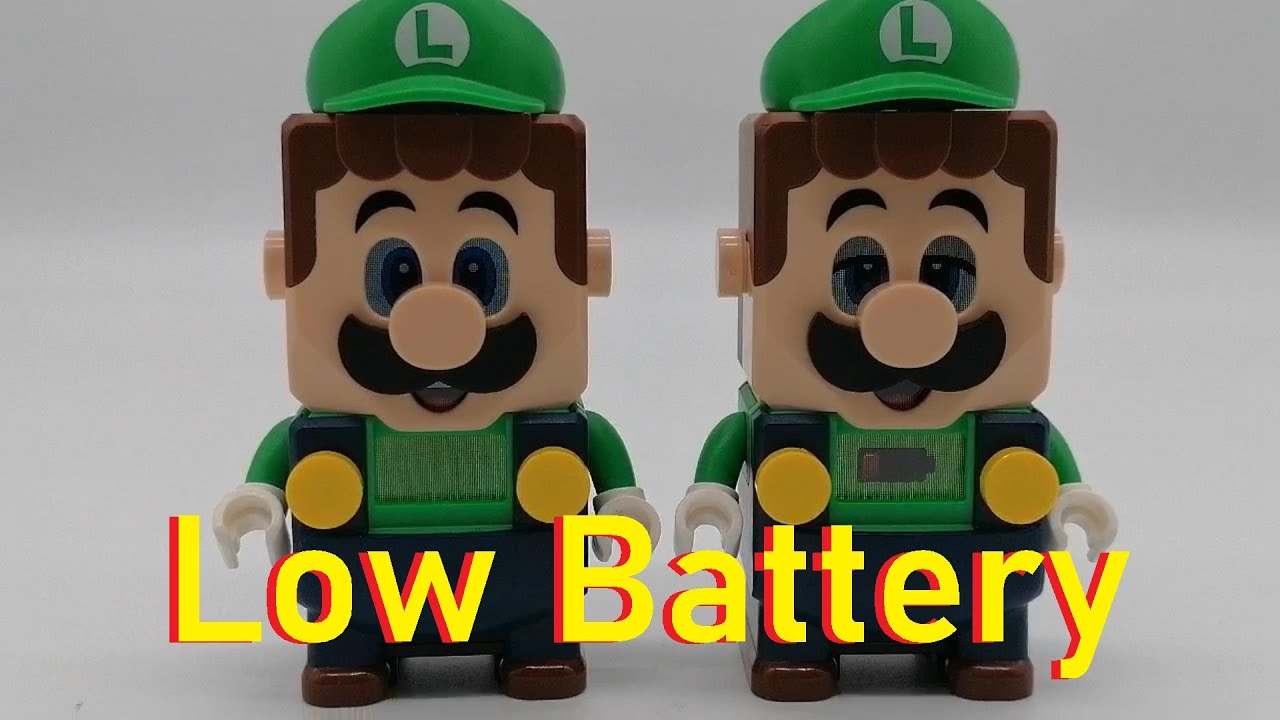 LEGO® Luigi low on Battery vs Normal Luigi
