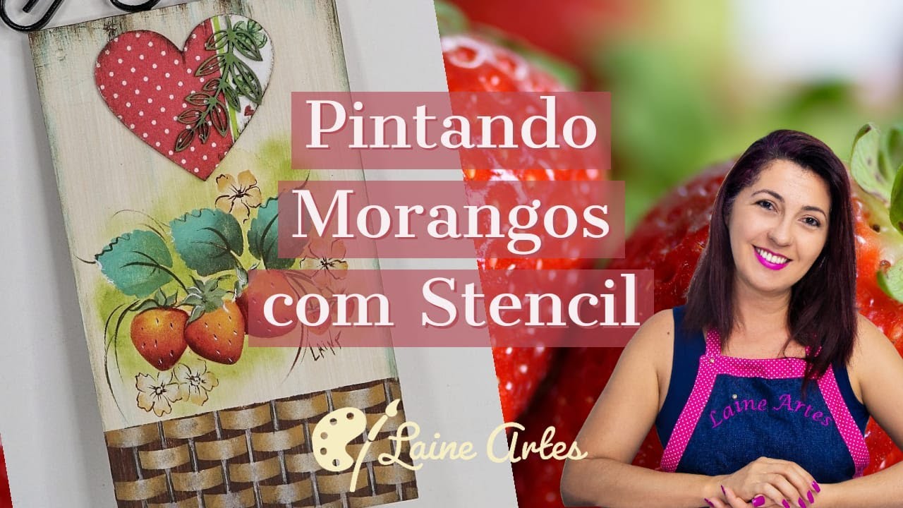 PINTANDO MORANGOS COM STENCIL