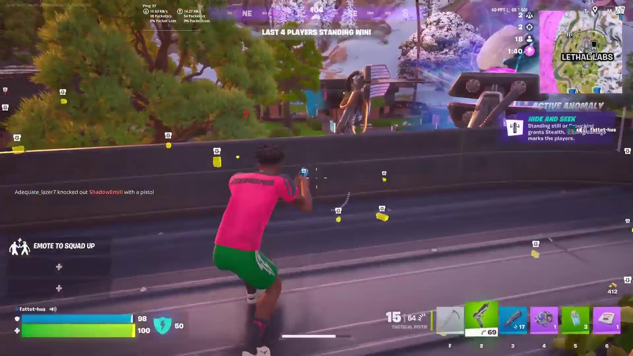playing fortnite