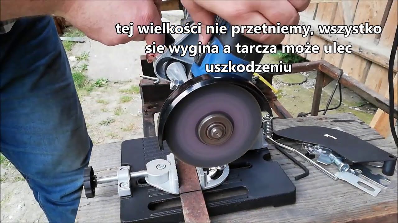 PARKSIDE Stojak do szlifierki kątowej PWS A1 & samo cięcie do fi 10 mm jest ok. kąty odpadają