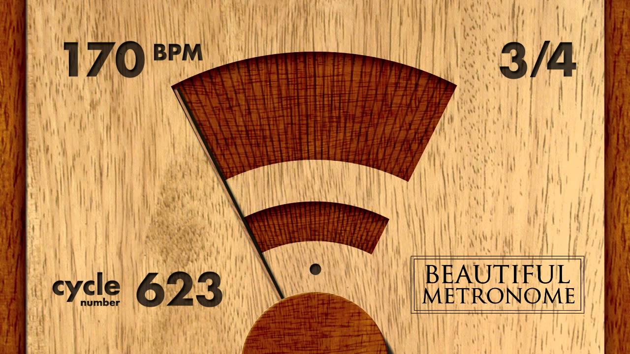 170 BPM 3/4 Wood Metronome HD