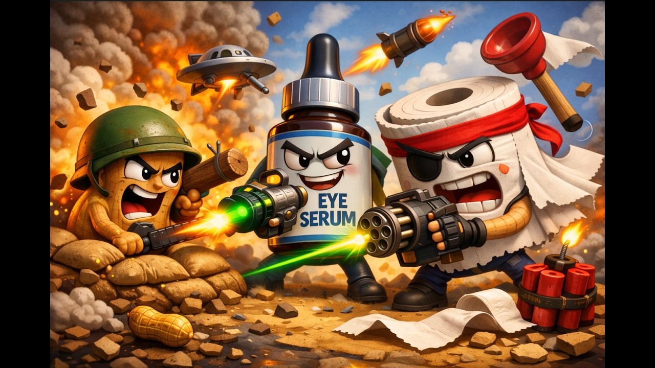 #CacahueteVsSerumVsPapel 🥜👁️🧻La guerra más ridícula del universo