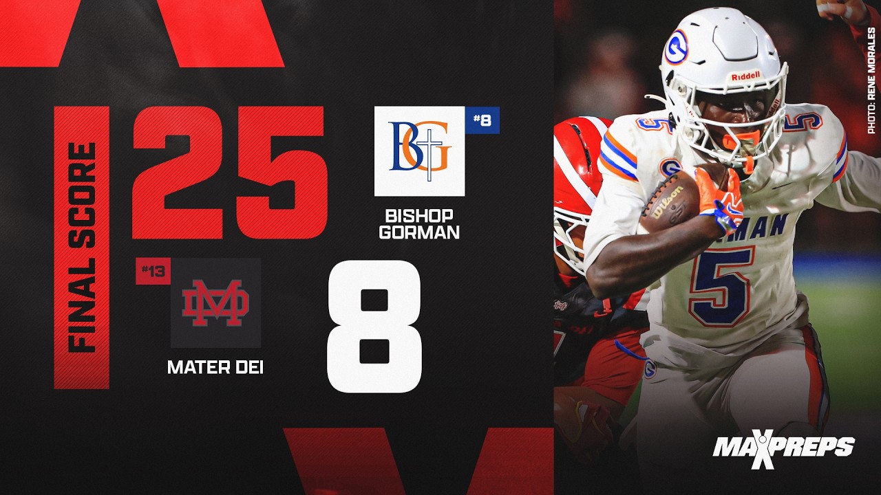 3-star RB Corey Hinton Jr helps Bishop Gorman down Mater Dei for the first time ever 💪 🏈