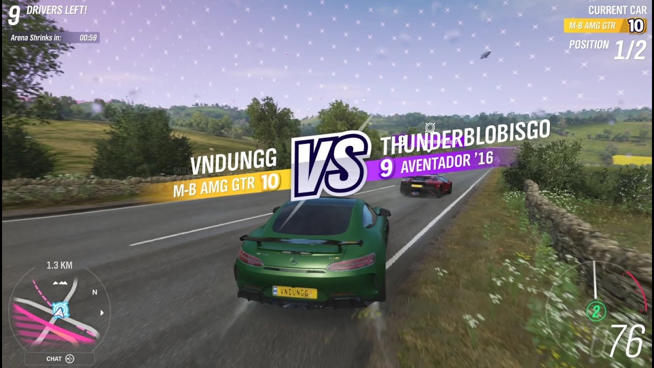 Forza Horizon 4 Eliminator Win - M-B AMG GTR vs Lamborghini Aventador SV