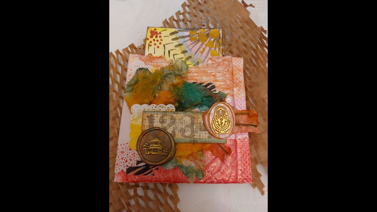 C'est reparti pour de la récup pour mon carnet créatif de Noël #caméléonscrap #artjournal #
