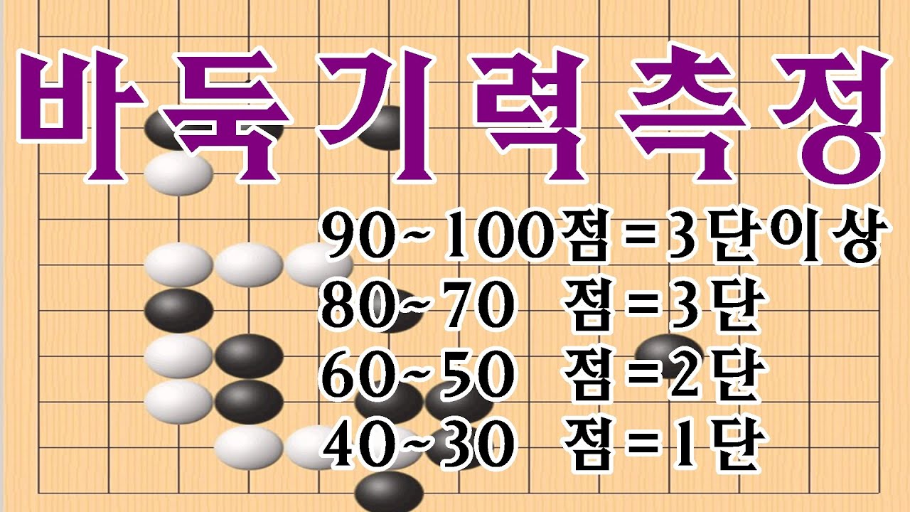 바둑기력측정 1,2,3단 바둑사활,수상전,맥,끝내기 등등 10문제