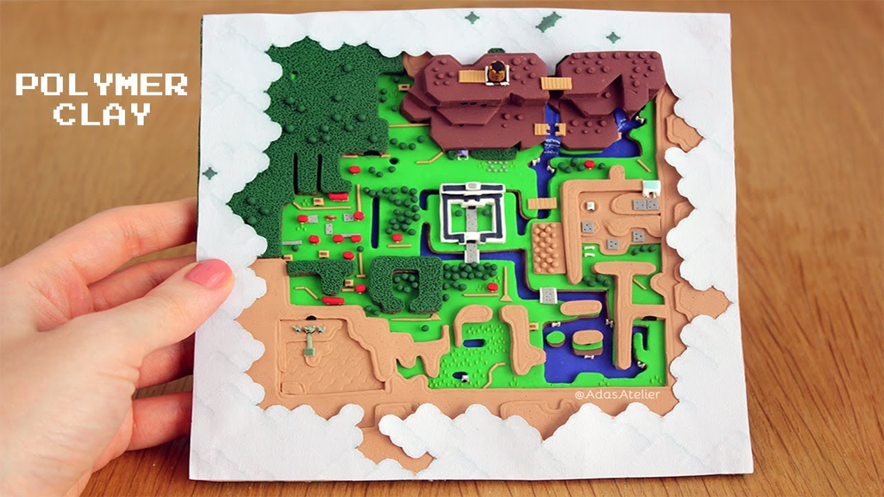Making the HYRULE MAP from The Legend of Zelda: A Link to the Past / Polymer Clay
