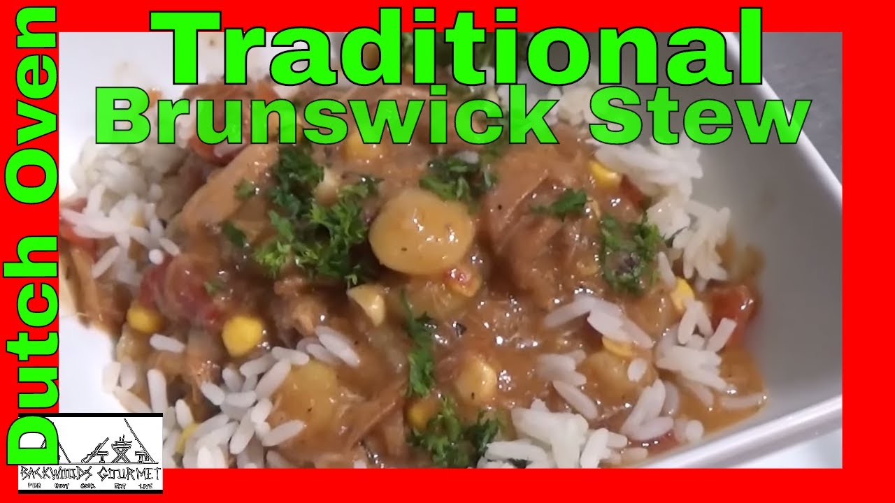 Traditional Brunswick Stew With Squirrel Cooked in the Dutch Oven