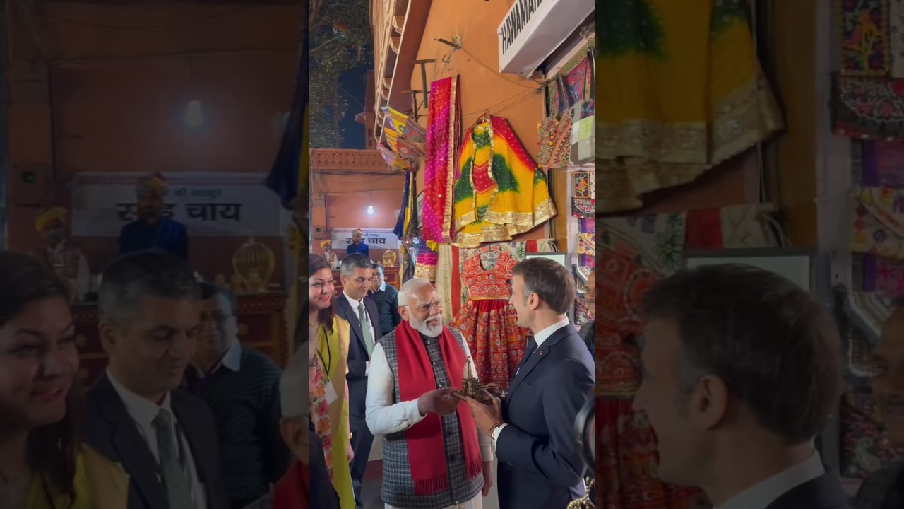 PM Modi gifts a replica of Ram Mandir to President Macron