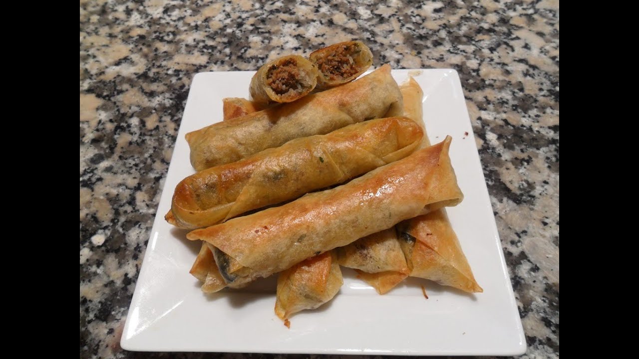 Les nems viande haché ...سيكار بالكفتة لذيذ جدا
