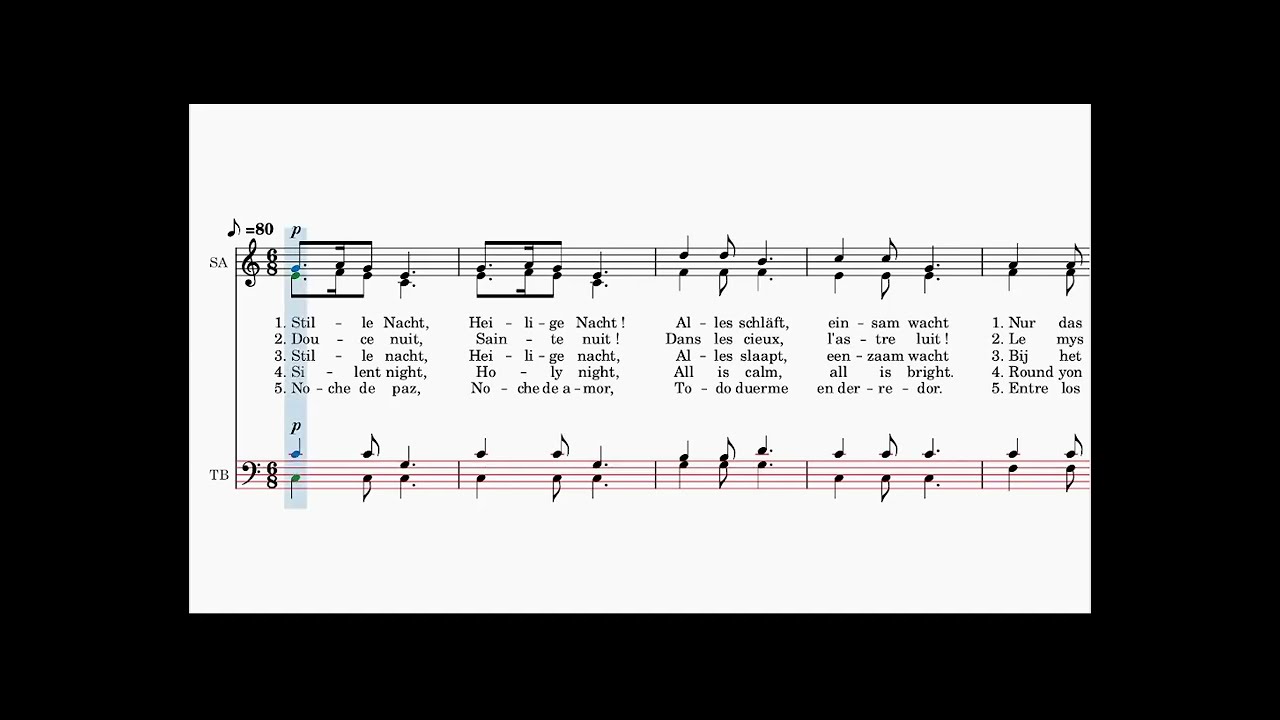 Stille Nacht, bass, J. Mohr & F. Gruber