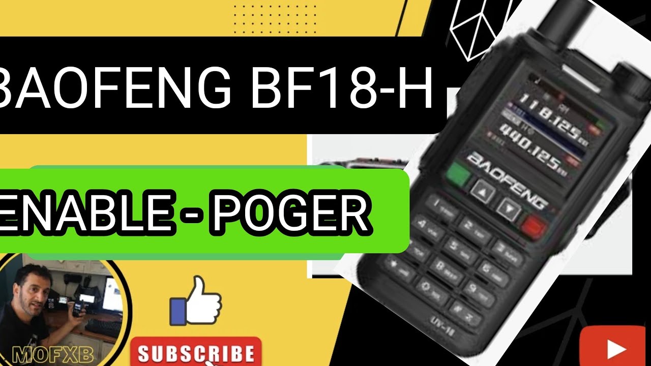 BAOFENG BF-18H  , POGER - How to Turn on and Off