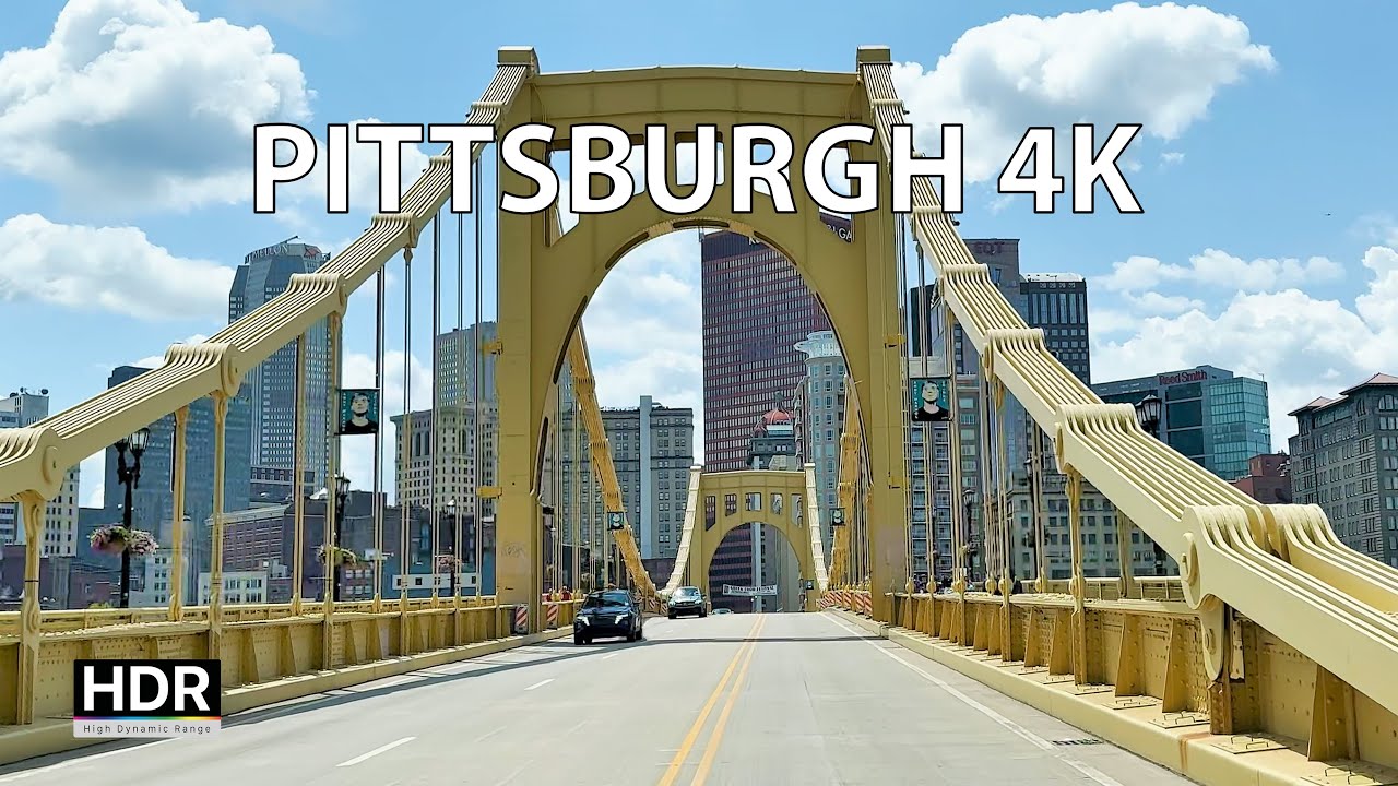 Driving Pittsburgh 4K HDR - Coal & Steel City - USA