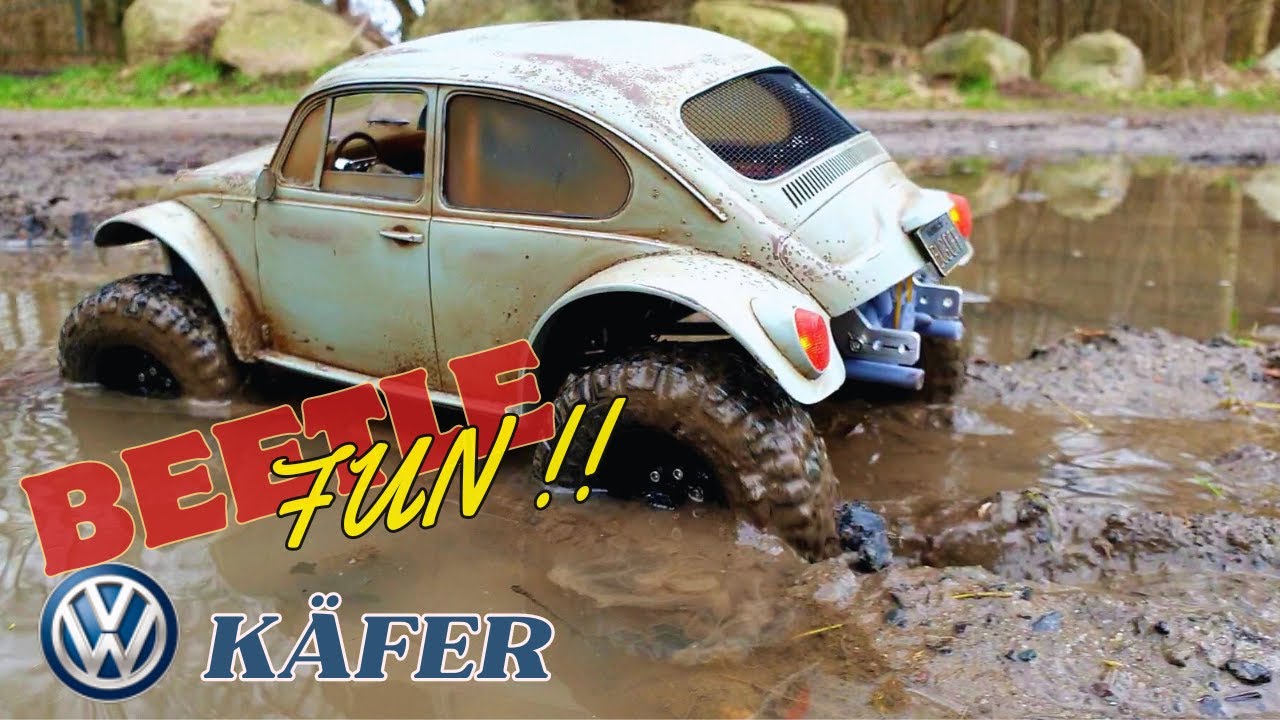 VW K&auml;fer als RC Baja Bug Sand Scorcher  im Schlamm Offroad #scale #rccar #crawler #vw #4x4 #tamiya