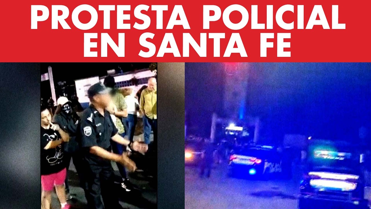 Protesta policial en Santa Fe: tensión, reclamos y sirenazos