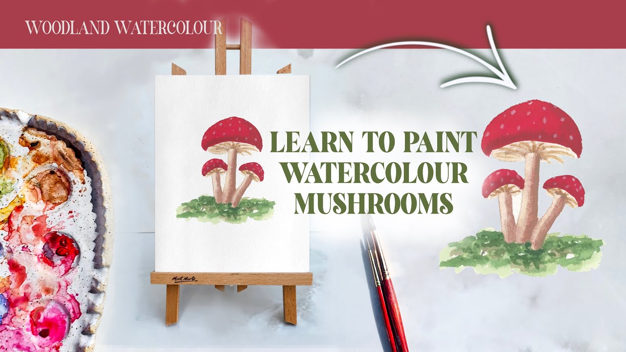 Paint These Watercolour Mushrooms in Under 15 Minutes!