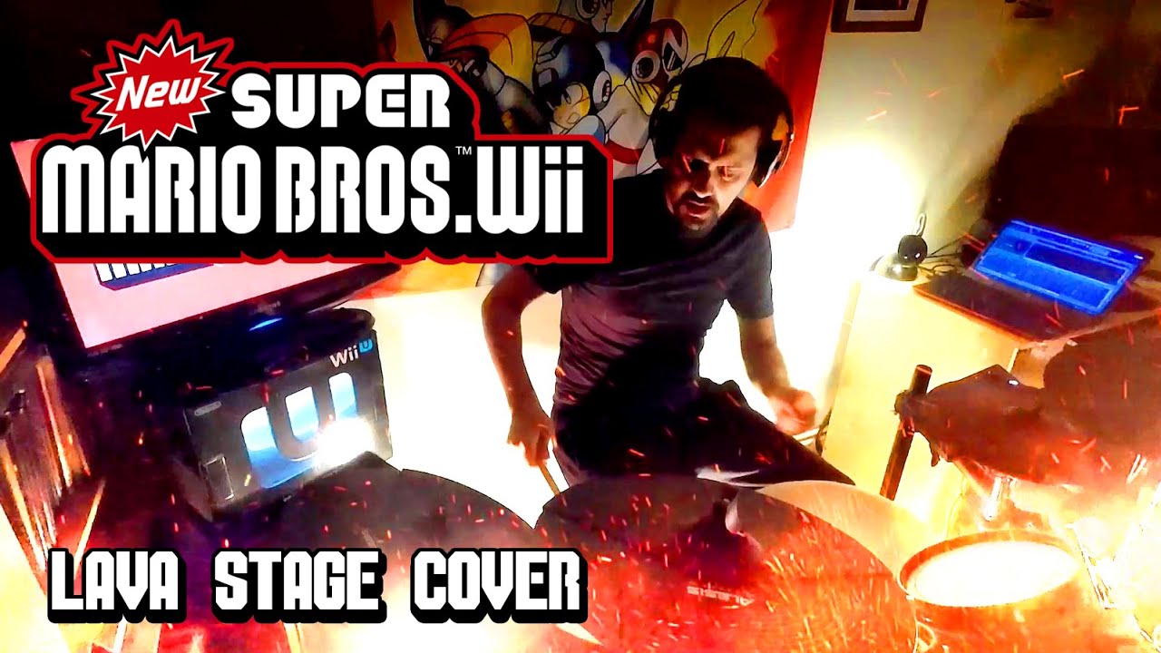 New Super Mario Bros. Wii OST - Lava stage (Volcano Music) - Drum Cover