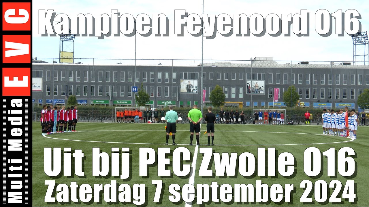 Kampioen Feyenoord O16 op bezoek bij PEC Zwolle O16 | 7 september 2024