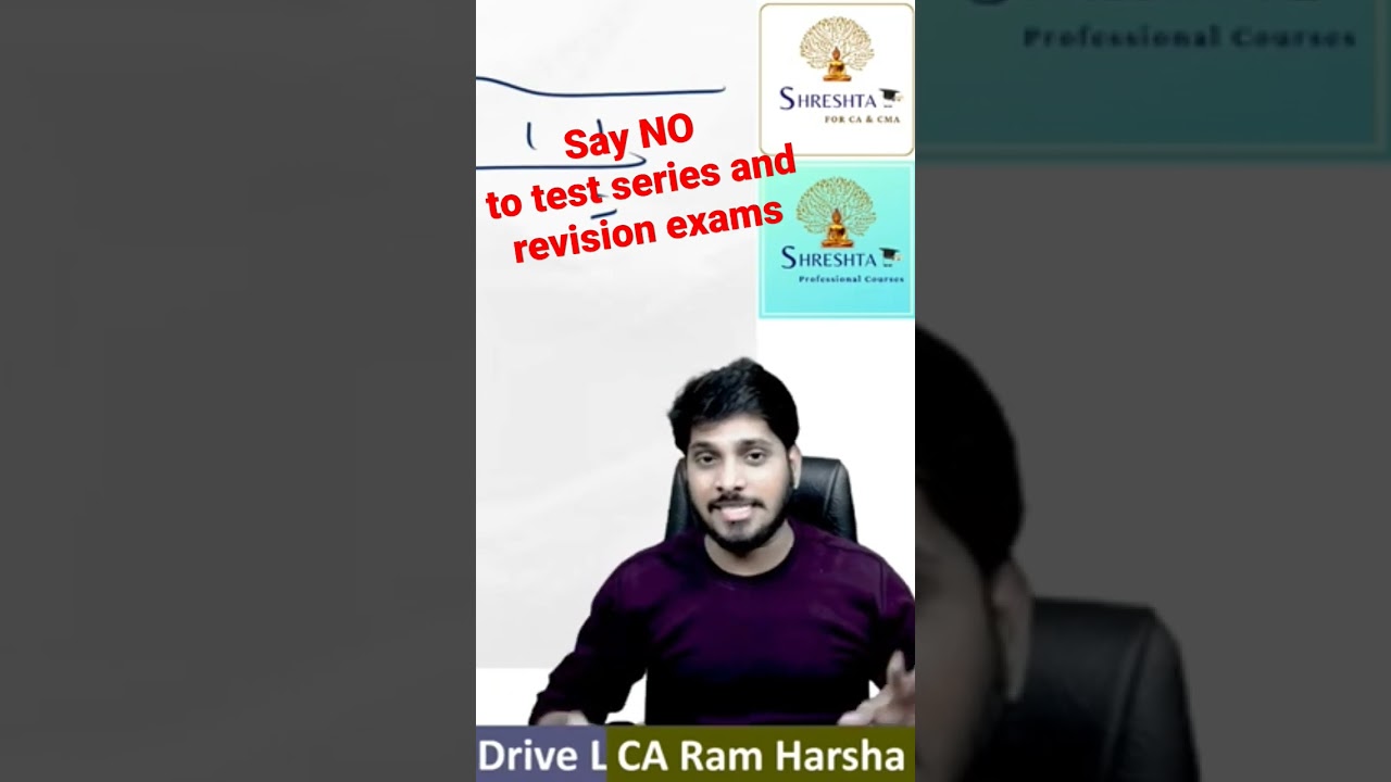 NO to test series and revision Exams! Watch full video!